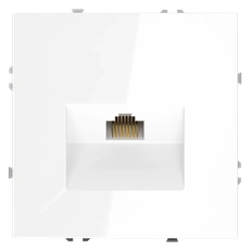 Изображение Розетка компьютерная встраиваемая VOLTUM S70 RJ45 кат.6 (белый глянцевый)