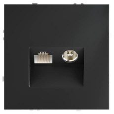 Изображение Розетка телевизионная встраиваемая VOLTUM S70 TV+RJ45 кат. 6 (графит)